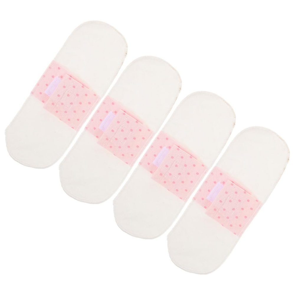SECFOU Reusable Cotton Panty Liners 5Pcs Washable Breathable Feminine Pads for Daily and Postpartum Use Soft 21Cm Waterproof Menstrual Pads for Women