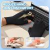 Arthritis Compression Gloves,Compression Gloves,Fingerless Glove Carpal Tunnel Wrist Brace Knit Glove Unisex (L,Black2) view 3