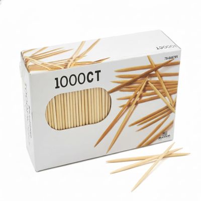 1000-Pack Bamboo Toothpicks Natural, Smooth & Eco-Friendly | Durable Splinter-Free Wooden Picks for Kitchen, Appetizers, and Travel Use