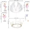 10 Pack Ballet Girl Happy Birthday Cake Topper Ballerina Figurin Cake Decorations Dancing Ballerina Girl Figurine Cake Picks for Ballet Wedding Anniversary Birthday Boho Themed Party Supplies view 2