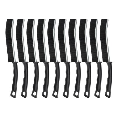 10 Pcs Crevice Cleaning Brush Set, Hard Bristle Narrow Gap Brush Home Tile Grout Scrub Brush Sink Faucet Window Frame Tight Spaces Corners Cleaner Tools for Kitchen Bathroom Toilet