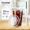 Fit Meal Prep 200 Pack 20 oz Plastic Iced Coffee Cups with Flat Lids and Black Straws, Disposable Clear Cup, BPA Free Cup for Party, Smoothie, Cold Drinks, Juice, Milkshake, Bubble Boba, Tea view 2