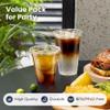 Fit Meal Prep 200 Pack 20 oz Plastic Iced Coffee Cups with Flat Lids and Black Straws, Disposable Clear Cup, BPA Free Cup for Party, Smoothie, Cold Drinks, Juice, Milkshake, Bubble Boba, Tea view 4