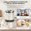 Sour Dough Starter Jars 2 Pack, Sourdough Jar Wide Mouth, Sourdough Starter Kit, Sour Dough Starter Kits, Sourdough Bread Baking Supplies, Sourdough Kit Starter Jar 2 Pack, Sourdough Jars Airflow Lid view 2