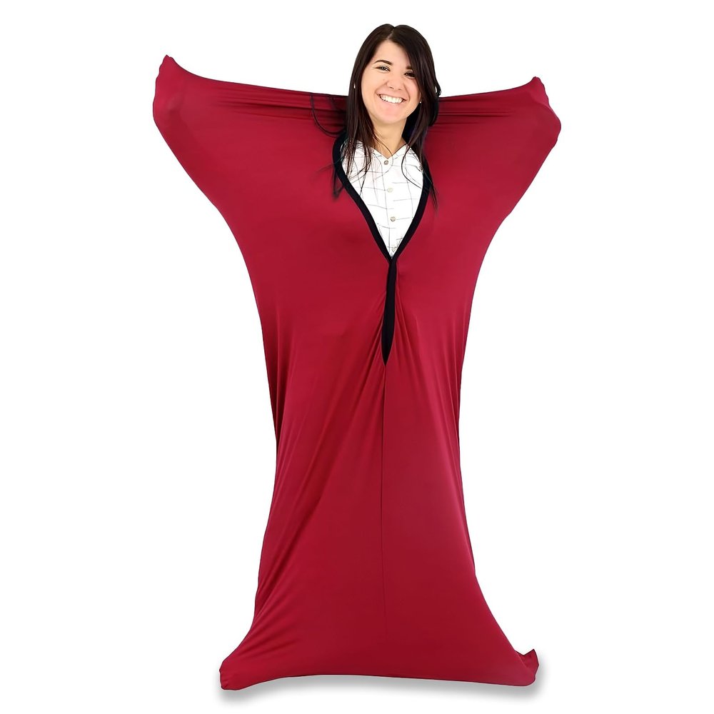 KANGXYSQ Body Sock Adult Sensory Body Sock Dark Blue Sensory for Men Women Sensory Sack Large/XL 64'HX29''W, Good for Height:64"-75"(Red,X-Large/XL)