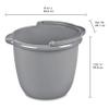 10 Qt. Spout Pail Classic Titanium,Gray Plastic Bucket with Pour Spout and Handle for Cleaning, Mopping, Gardening view 2