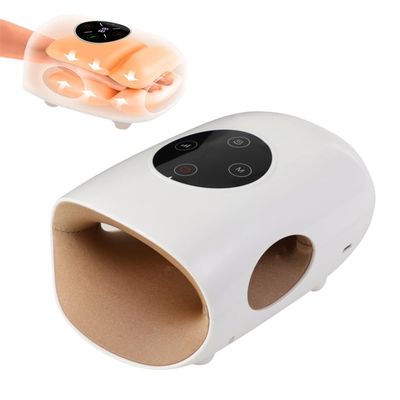 Dexmary Hand Massager with Heat and Compression, Cordless Electric Hand Massager for Arthritis and Carpal Tunnel, Hand Therapy with 3 Modes 5 Intensity Levels and 2 Heating Options, White