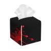Red Black Mixture Leather Tissue Box - Tissue Box with Customized Pictures for Tabletop, Car, Office Use view 2