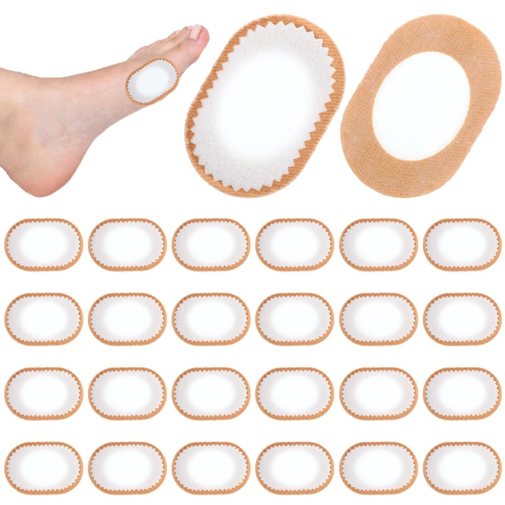 24 Pcs Bunion Pads to Wear with Shoes, Self-Adhesive Waterproof Cushion Protector, Multi-Size Moleskin for Feet, Breathable Foam Bunion Pads