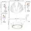 10 Pack Ballet Cake Toppers Dancing Ballerina Figurine Cake Picks Dancing Ballerina Girl Figurine Feather Crown Cake Decorations for Ballet Baby Shower Birthday Party Wedding Decoration view 2
