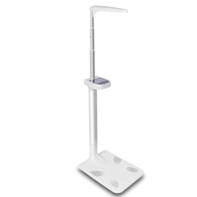 11lbs/5kg-440lbs/200kg BMI Physician Scale, Medical Digital Scale with Smart Display, Audio Refsults & Non-Slip and Durable Base, Weight and Height Analyzer for Body Fat, Muscle, Calories