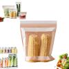 Kitchen Food Grade Fresh-Keeping Bags, Reusable Clear Leakproof Plastic Double Seal Produce Bags, Storage Bag for Refrigerator for Vegetables & Fruits (M, 50counts) view 1