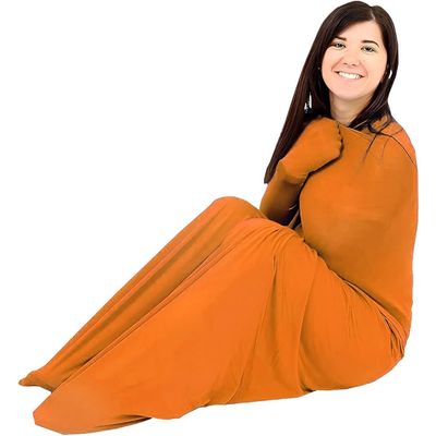 KANGXYSQ Body Sock Adult Sensory Body Sock Dark Blue Sensory for Men Women Sensory Sack Large/XL 64'HX29''W, Good for Height:64"-75"(Orange,Small/S)