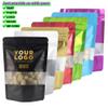 100PCS Customized Resealable Packaging Bag with Clear Windows Stand Up Foil Mylar Bag Reusable Smell-proof Bag for Small Business (Purple, 10 * 15 * 5.6CM/4.0"*6.0"*2.2"-100PCS) view 3