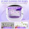 45kHz 210ml Ultrasonic Dental Cleaner For Aligners, Night Guards, Dentures, Mouth Guards, Braces, Toothbrush Heads & Jewelry, 4 Modes Digital Timer Retainer Cleaner Machine (BLACK) view 2