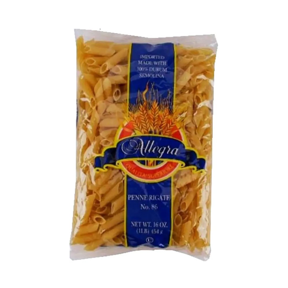 Allegra Penne Rigatti Pasta Ridged Penne Pasta for Italian Dishes, Sauces & Everyday Cooking Pack of 20