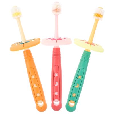 DECORNIJIA 3pcs Toothbrush Set for Ages 1-6 Soft Bristles Manual Toothbrushes with Design for Oral Care and Daily Cleaning Random Color Random Color