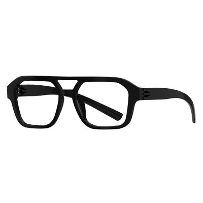 Eyekepper Pilot Reading Glasses for Men Women, Metalless Screwless Spring Hinges Readers, Black Frame, +3.50