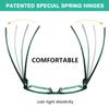 Eyekepper Pilot Reading Glasses for Men Women, Metalless Screwless Spring Hinges Readers, Black Frame, +3.50 view 4