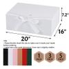STOBOCTER Gift Box,20x16x7.2 Gift Boxes with Lids for Presents,White Magnetic Gift Box for Wrapping,Birthday, Wedding, Bridesmaid Proposal, Christmas,Includes Ribbon,Card view 3