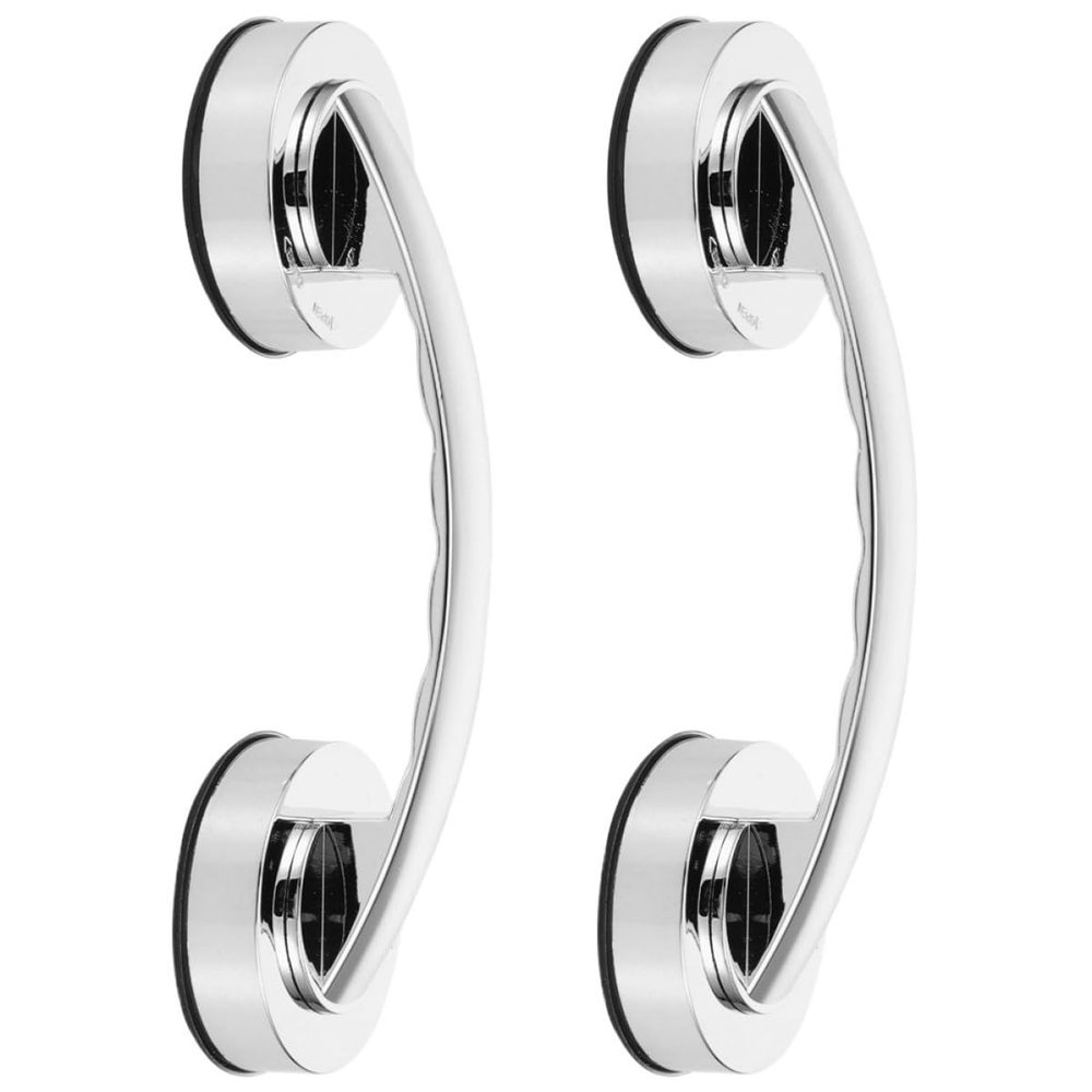 Abaodam 2Pcs Heavy Duty Suction Grab Bars for Bathtubs and Showers, No Drill Plastic Sucker Handles Strong Hold, Accessible Bathroom Safety Grab Bars for Seniors and Disabled