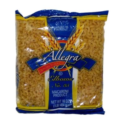 Allegra Elbow Pasta Classic Elbow Macaroni for Soups, Salads & Everyday Cooking Pack of 20