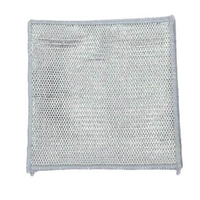 HUBGFEQ Double-Sided Stainless Steel Dishcloth Won't Scratch Kitchenware Powerful Degreasing Dishwashing Brush-20Pcs-Single-Sided