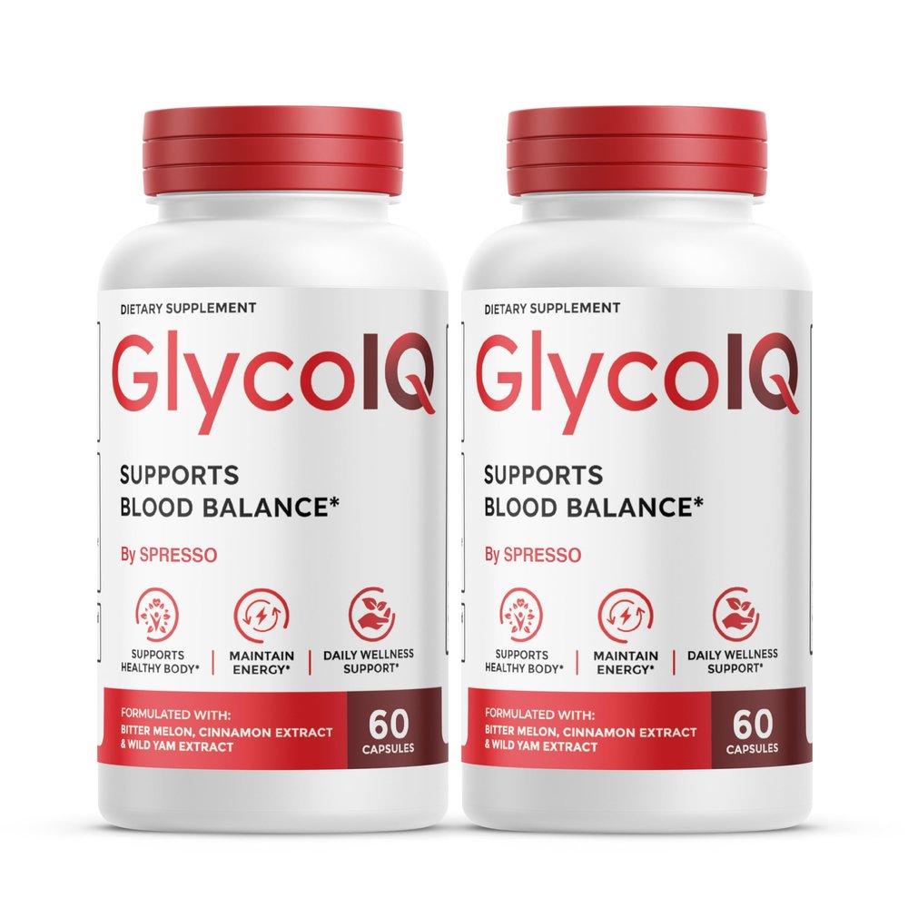 (2 Pack) GlycoIQ Capsules, All Natural Glyco IQ Support Supplement Pills with Premium Ingredients, Advanced GlycoIQ Maximum Strength Formula for Healthy Circulation & Balanced Levels (120 Capsules)