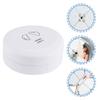 POPETPOP Sealed Double Layer Pill Organizer Box with Built-in Pill Cutter, Portable Medicine and Vitamin Storage Case, Dustproof Compartments for Travel and Home Use, White view 3