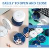 POPETPOP Sealed Double Layer Pill Organizer Box with Built-in Pill Cutter, Portable Medicine and Vitamin Storage Case, Dustproof Compartments for Travel and Home Use, White view 4