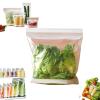 Kitchen Food Grade Fresh-Keeping Bags, Reusable Clear Leakproof Plastic Double Seal Produce Bags, Storage Bag for Refrigerator for Vegetables & Fruits (L, 30counts) view 1