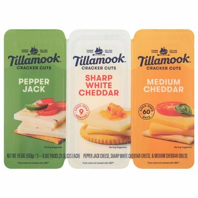 Cracker Cut Tray, Cultured Pasteurized Milk, Jalapeno Peppers, Salt, Enzymes. Sharp White Cheddar: Cultured Milk, Salt, Enzymes.19.5 oz