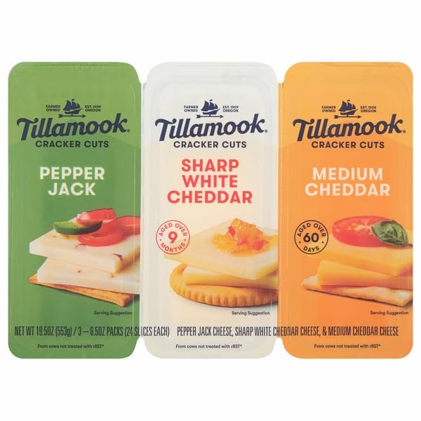 Cracker Cut Tray, Cultured Pasteurized Milk, Jalapeno Peppers, Salt, Enzymes. Sharp White Cheddar: Cultured Milk, Salt, Enzymes.19.5 oz