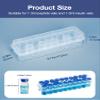 2-Pack 3ml Peptide Case for Fridge, 24-Slot Vial Holder & Refrigerator Medication Organizer for 3ml Insulin, GLP-1 & Peptides, Clear Storage Box fits 1ml 2ml 3ml Vials, 48 Slots Total view 2