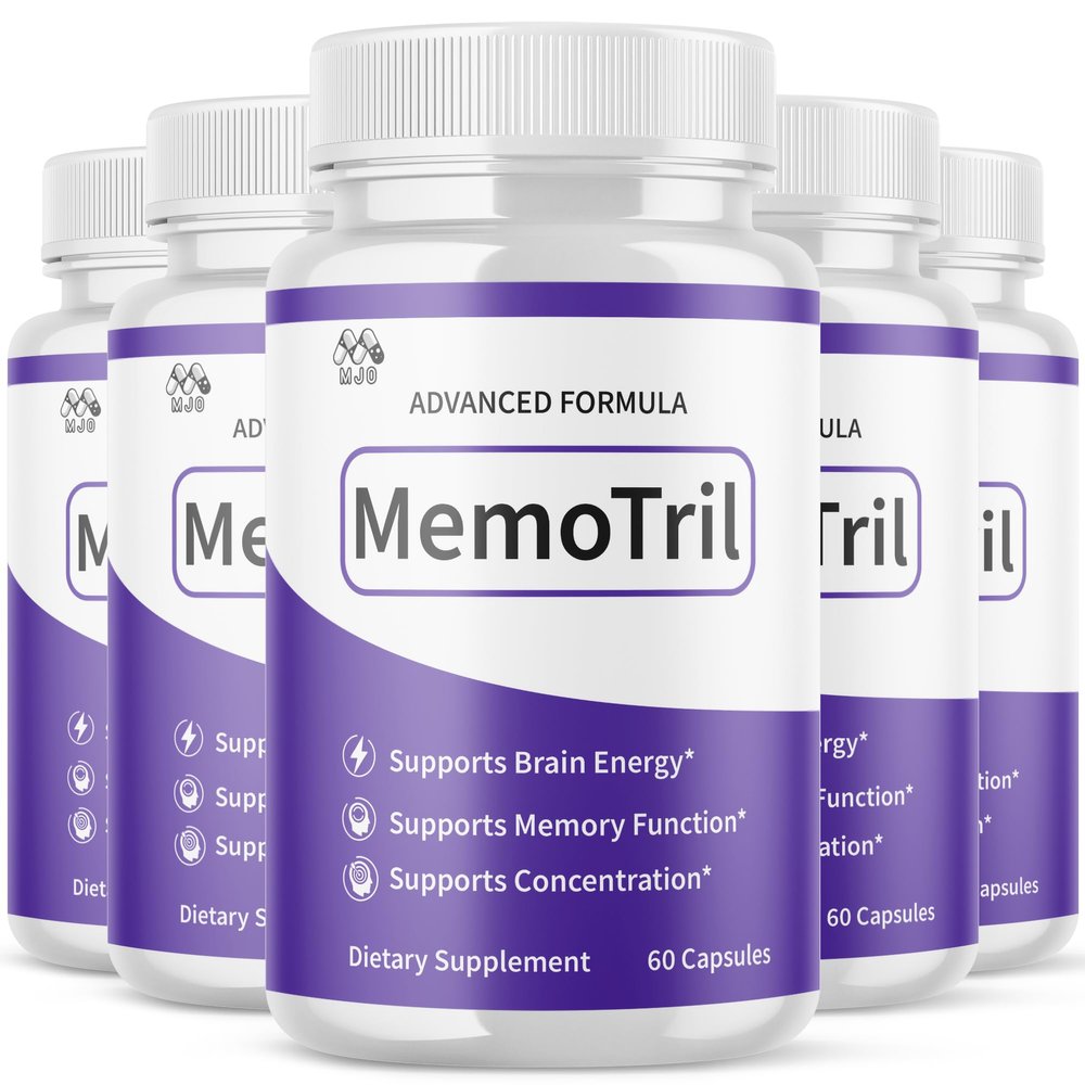 (5 Pack) Memotril Capsules, Official Memo Tril Supplement Pills with All Natural Ingredients, Advanced Memotril for Brain Health & Wellness Support with Premium Vitamins for Women & Men (300 Capsules)
