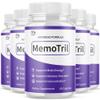 (5 Pack) Memotril Capsules, Official Memo Tril Supplement Pills with All Natural Ingredients, Advanced Memotril for Brain Health & Wellness Support with Premium Vitamins for Women & Men (300 Capsules) view 1