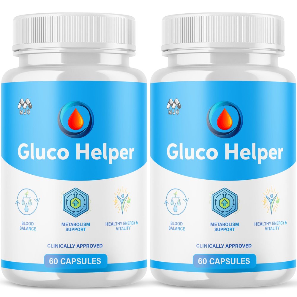 (2 Pack) Gluco Helper Capsules, Official GlucoHelper Blood Health Support Pills with All Natural Ingredients, Advanced Health & Wellness Support with Premium Vitamins for Women & Men (120 Capsules)