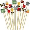 200PCS Football Wooden Cocktail Picks Sports Game Day Appetizer Fruits Sticks Toothpicks Cupcake Toppers Party Supplies Decorations view 1