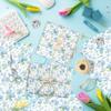 100Sheets Blue Hydrangea Flower Tissue Paper Hydrangea Butterfly Gifts Wrapping Paper DIY Art Wrap Tissue for Birthday Wedding Spring Party Decoration Supplies, 13.8 x 19.7 inches view 3