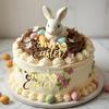 10 Pcs Easter Cake Toppers Bunny Egg Cupcake Decoration Gold Rabbit Dessert Happy Easter Spring Birthday Party Supplies view 4