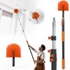 26FT Reach Cobweb Duster with Extension Pole - Spider Web Brush for Cleaning with 5-20FT 4-Section Flip-Lock Telescopic Pole, Effortlessly Cleans High Indoor & Outdoor Webs view 1