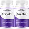 (2 Pack) Memotril Capsules - Official Memo Tril Advanced Brain Health Supplement Support Pills, All Natural Formula Memotril Vitamins For Overall Health & Wellness Reviews, 120 Capsules For 2 Months view 1