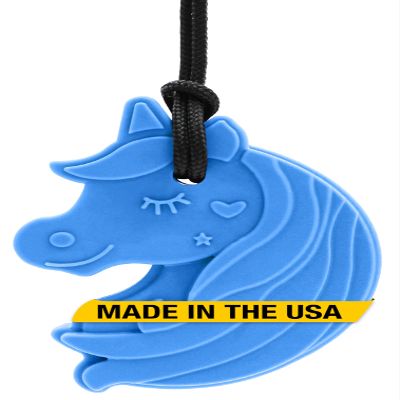 ARK Chewnicorn Sensory Chew Necklace, Chew Necklaces for Sensory Kids and Adults, Oral Fidget for Autism, ADHD, SPD, Anxiety, Medical-Grade Sensory Chew Necklace, XXT, Very Firm, Royal Blue