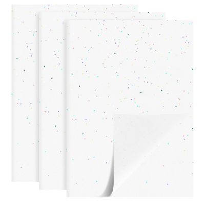 60 Sheets White Tissue Paper for Gift Bags, 27.5x19.7 inches White Glitter Sparkle Wrapping Paper for Valentine, Birthday and Holidays Wrap Craft Decorations