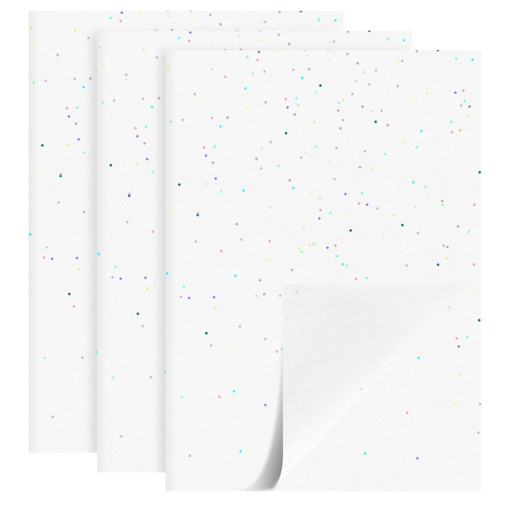 60 Sheets White Tissue Paper for Gift Bags, 27.5x19.7 inches White Glitter Sparkle Wrapping Paper for Valentine, Birthday and Holidays Wrap Craft Decorations