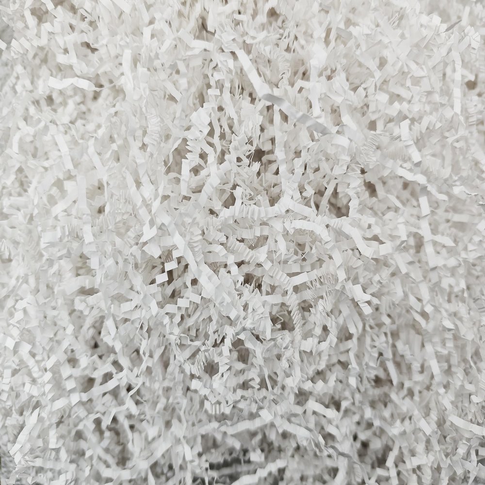 Clonynix 1 LB Crinkle Cut Paper for Gift Baskets, Perfect Shred Filler for Easter Christmas Wedding Birthday Bridesmaid Engagement Craft Gift Boxes Bags Basket Filler Decoration(White)