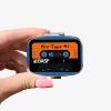 1pc Square Pill Box, Mini 2 Compartment Medicine Pill Organizer, Household Portable Medicine Storage Box, Vitamins Fish Oil for Pockets Purses Travel Unique Gift (Blue Cassette Tape) view 3