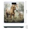 Animals Embroidery Paintings Horses Scale for Body Weight Precision Bathroom Weighing Scales with Back Lit LCD Display Sturdy Tempered Glass Body Weight Scales Digital Bathroom Scale 400lb view 2