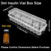 24-Slot Vial Holder for Fridge Stackable Peptide Storage Case Space-Saving Vial Protector Cooler Travel Organizer Transparent Box for 1-3mL Vials Refrigerator Care Solution view 2