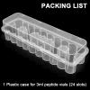 24-Slot Vial Holder for Fridge Stackable Peptide Storage Case Space-Saving Vial Protector Cooler Travel Organizer Transparent Box for 1-3mL Vials Refrigerator Care Solution view 4
